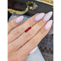 0.71 Ct.Tw.Total Carat Weight Ruby Pair from Mozambique Life Style
