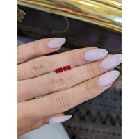 0.71 Ct.Tw.Total Carat Weight Ruby Pair from Mozambique Life Style