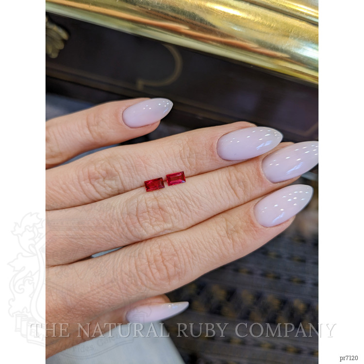 0.71 Ct.Tw. Ruby Pair from Mozambique