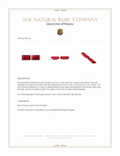 1.05 Ct.Tw.Total Carat Weight Ruby Pair from Mozambique Appraisal