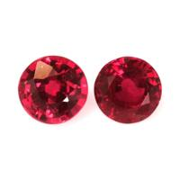 0.82 Ct.Tw.Total Carat Weight Ruby Pair from Mozambique Video