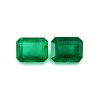 7.30 Ct.Tw.Total Carat Weight Emerald Pair from Brazil Video