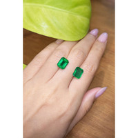 7.30 Ct.Tw.Total Carat Weight Emerald Pair from Brazil Life Style