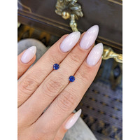 0.86&nbsp;Ct.Tw.Total Carat Weight Blue Sapphire Pair from Ceylon (Sri Lanka) Life Style