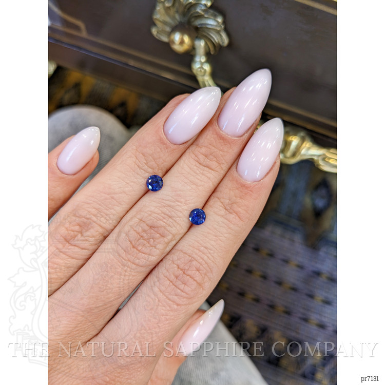 0.86 Ct.Tw. Blue Sapphire Pair from Ceylon (Sri Lanka)