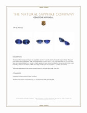 1.36 Ct.Tw.Total Carat Weight Blue Sapphire Pair from Ceylon (Sri Lanka) Appraisal