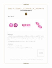 1.59&nbsp;Ct.Tw.Total Carat Weight Pink Sapphire Pair from Ceylon (Sri Lanka) Appraisal