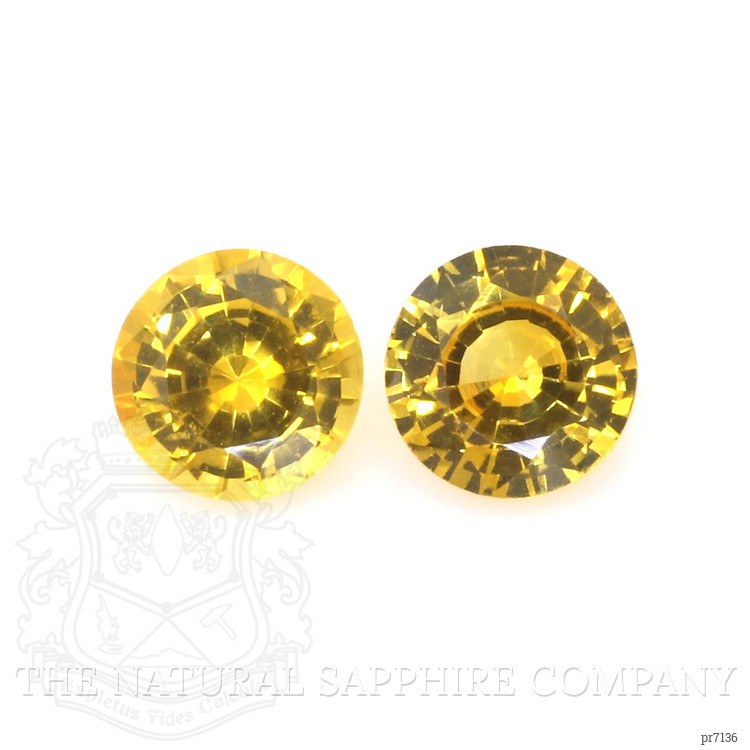 1.07 Ct.Tw. Yellow Sapphire Pair from Ceylon (Sri Lanka)