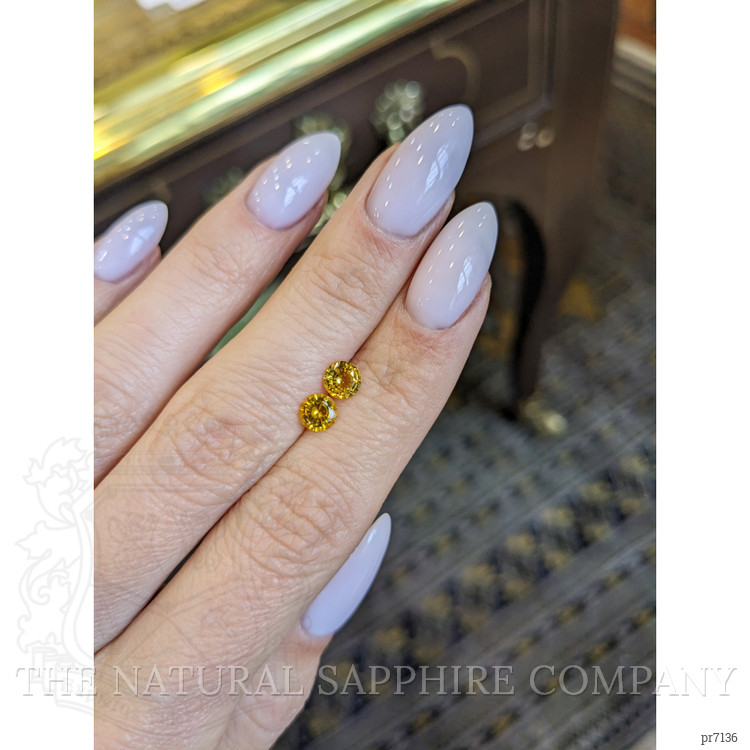 1.07 Ct.Tw. Yellow Sapphire Pair from Ceylon (Sri Lanka)