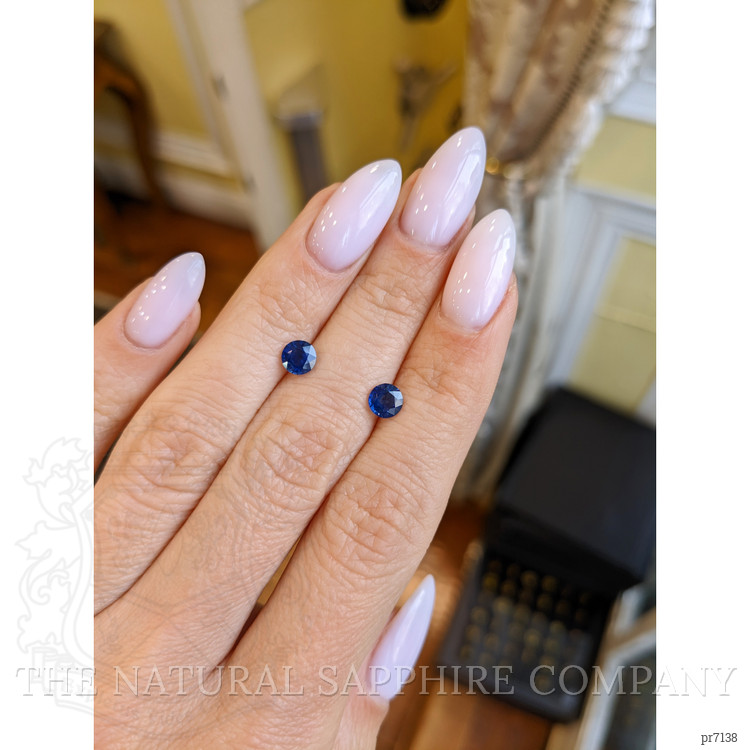 1.21 Ct.Tw. Blue Sapphire Pair from Ceylon (Sri Lanka)