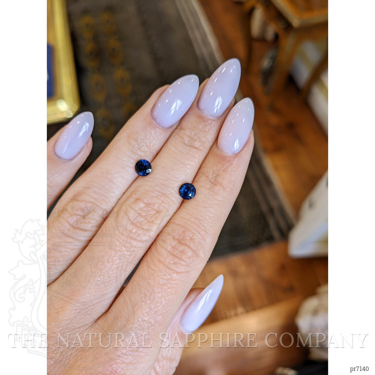 1.45 Ct.Tw. Blue Sapphire Pair from Ceylon (Sri Lanka)