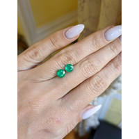 1.73 Ct.Tw.Total Carat Weight Emerald Pair from Zambia Life Style