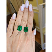 13.82 Ct.Tw.Total Carat Weight Emerald Pair from Zambia Life Style