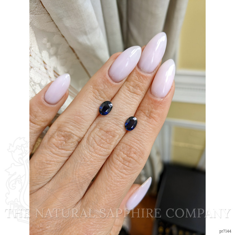 2.14 Ct.Tw. Blue Sapphire Pair from Ceylon (Sri Lanka)