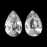 4.03&nbsp;Ct.Tw.Total Carat Weight White Sapphire Pair from Ceylon (Sri Lanka) Video