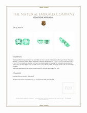 4.45 Ct.Tw.Total Carat Weight Emerald Pair from Zambia Appraisal
