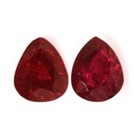 2.22 Ct.Tw.Total Carat Weight Ruby Pair from Mozambique Video