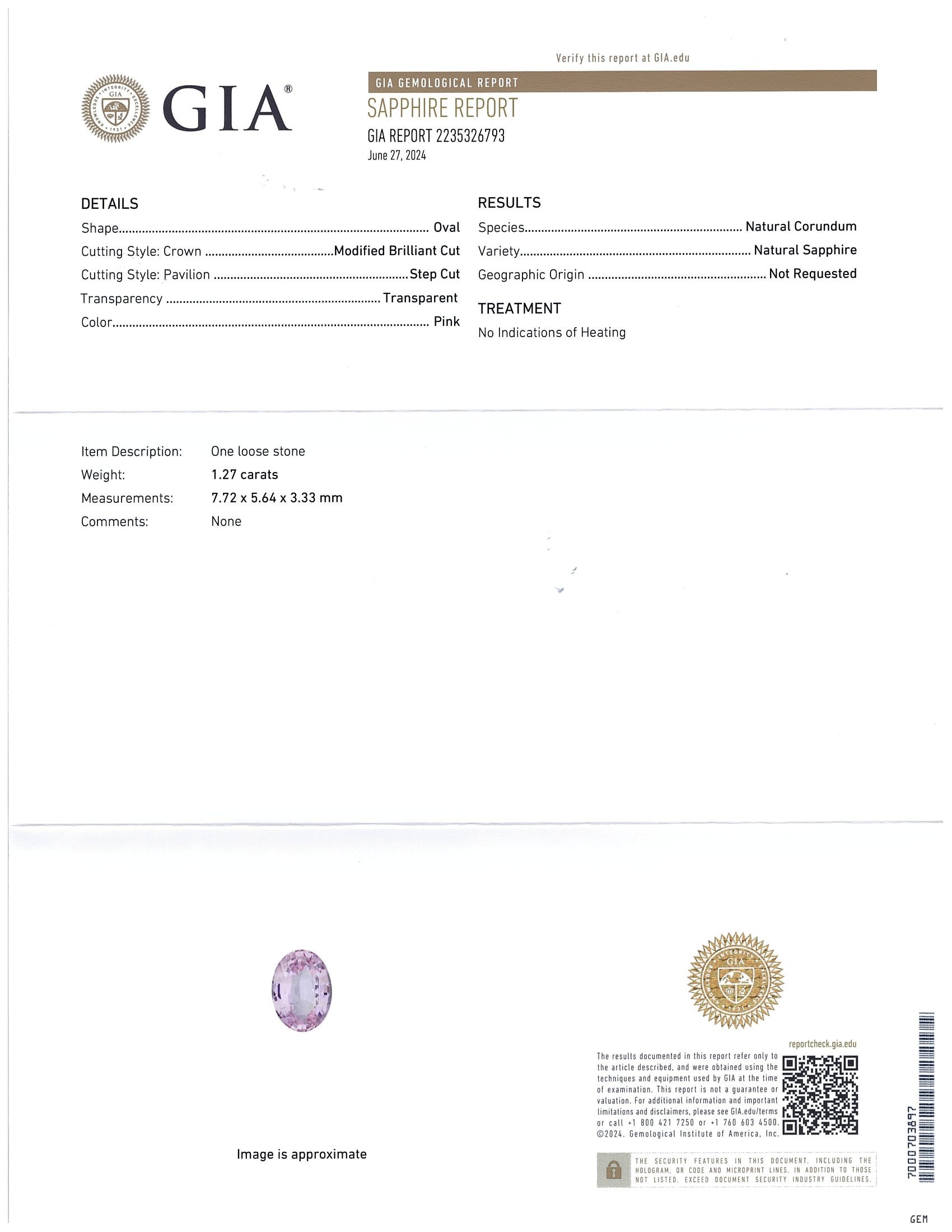 2.50 Ct.Tw. Pink Sapphire Pair from Ceylon (Sri Lanka)