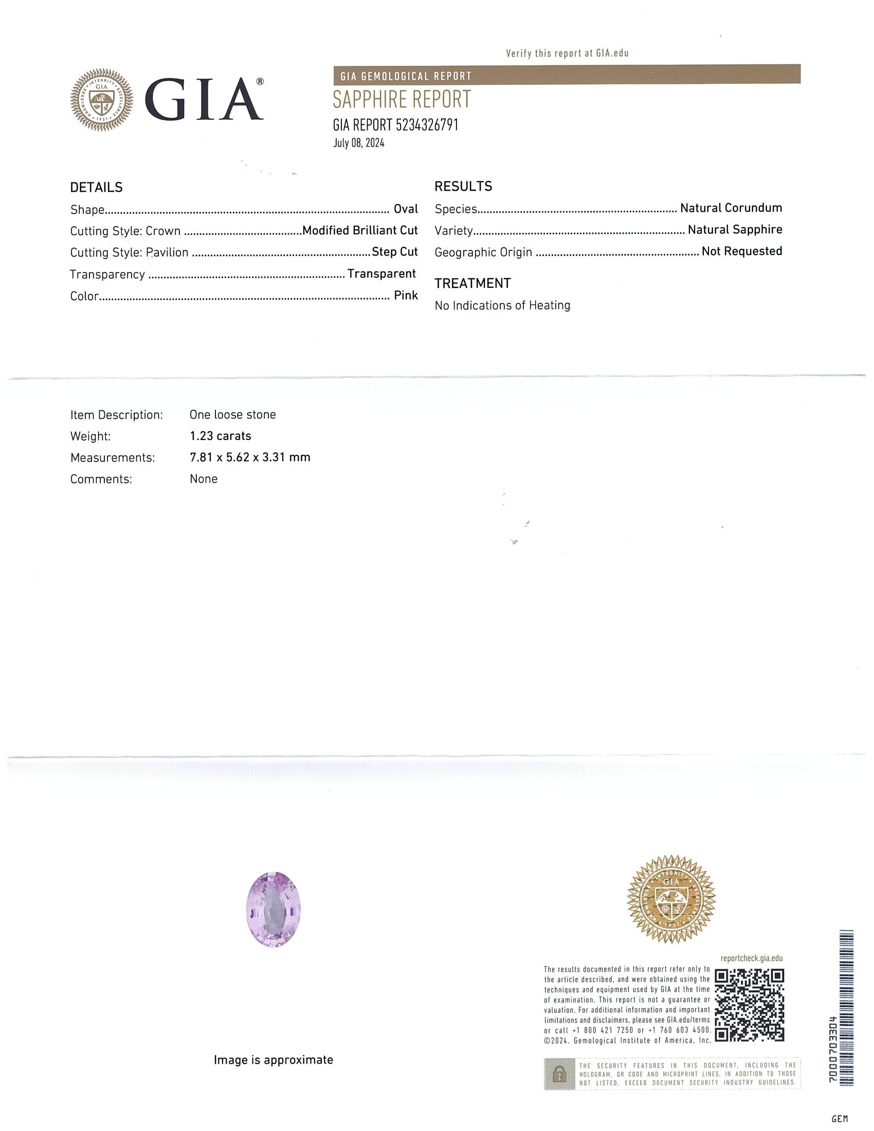 2.50 Ct.Tw. Pink Sapphire Pair from Ceylon (Sri Lanka)