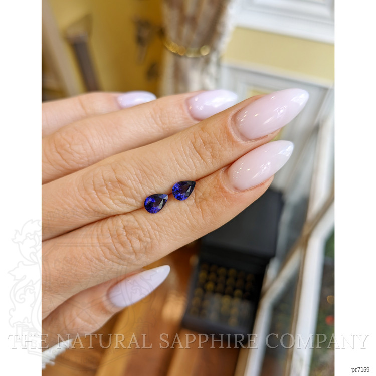 1.76 Ct.Tw. Blue Sapphire Pair from Ceylon (Sri Lanka)