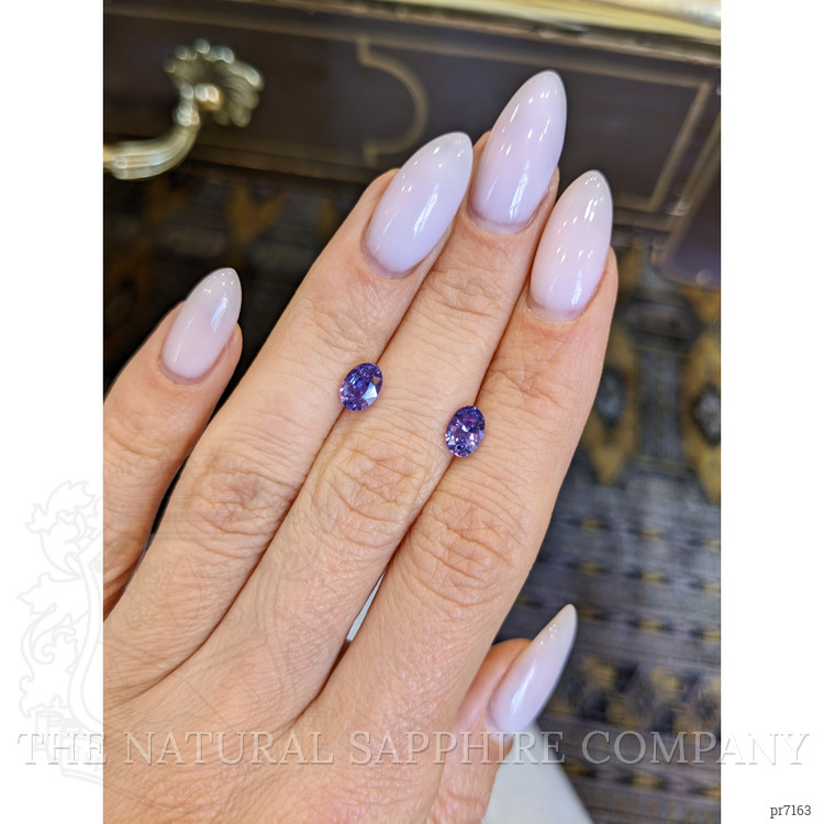 1.92 Ct.Tw. Purple Sapphire Pair from Ceylon (Sri Lanka)