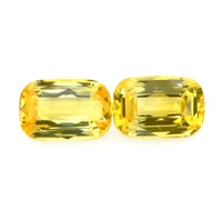 3.19&nbsp;Ct.Tw.Total Carat Weight Yellow Sapphire Pair from Ceylon (Sri Lanka) Video