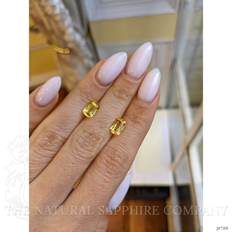 3.19 Ct.Tw. Yellow Sapphire Pair from Ceylon (Sri Lanka)