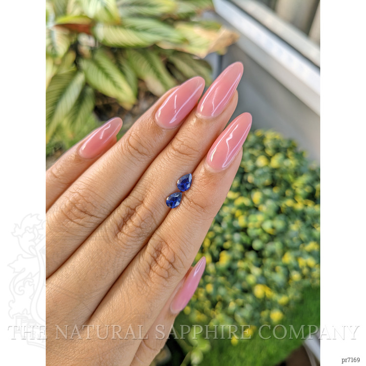 1.10 Ct.Tw. Blue Sapphire Pair from Ceylon (Sri Lanka)