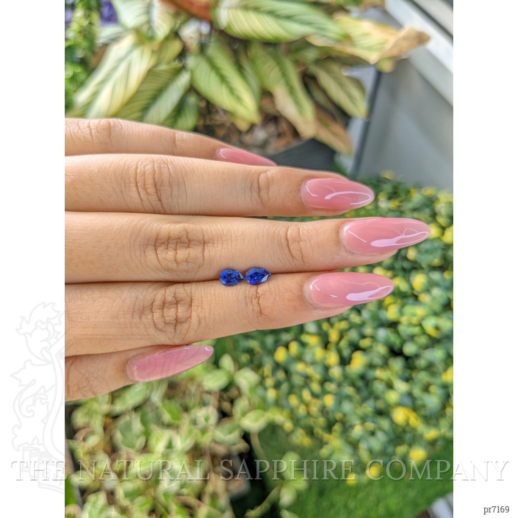 1.10 Ct.Tw. Blue Sapphire Pair from Ceylon (Sri Lanka)