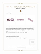 0.87 Ct.Tw.Total Carat Weight Pink Sapphire Pair from Ceylon (Sri Lanka) Appraisal