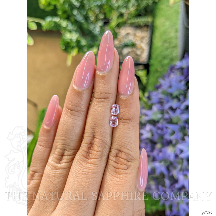 0.87 Ct.Tw. Pink Sapphire Pair from Ceylon (Sri Lanka)