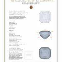 1.18 Ct.Tw.Total Carat Weight Sapphire Pair from Ceylon (Sri Lanka) 3 D Scan Report