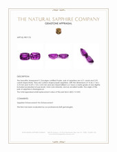 8.14 Ct.Tw.Total Carat Weight Purple Sapphire Pair from Madagascar Appraisal
