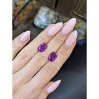 8.14 Ct.Tw.Total Carat Weight Purple Sapphire Pair from Madagascar Life Style