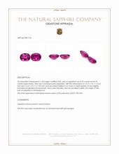 16.43 Ct.Tw.Total Carat Weight Pink Sapphire Pair from Madagascar Appraisal