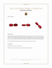 2.49 Ct.Tw.Total Carat Weight Ruby Pair from Mozambique Appraisal