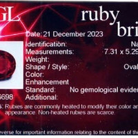 2.11 Ct.Tw.Total Carat Weight Ruby Pair from Mozambique Scan Report