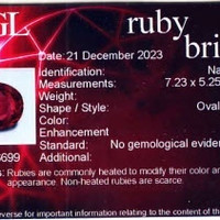 2.11 Ct.Tw.Total Carat Weight Ruby Pair from Mozambique Scan Report
