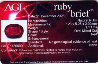 2.11 Ct.Tw. Ruby Pair from Mozambique