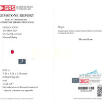 2.11 Ct.Tw.Total Carat Weight Ruby Pair from Mozambique Scan Report
