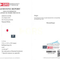 2.11 Ct.Tw.Total Carat Weight Ruby Pair from Mozambique Scan Report