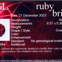 2.18 Ct.Tw.Total Carat Weight Ruby Pair from Mozambique Scan Report