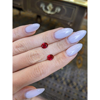 2.18 Ct.Tw.Total Carat Weight Ruby Pair from Mozambique Life Style