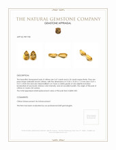 11.85&nbsp;Ct.Tw.Total Carat Weight Citrine Pair from Ceylon (Sri Lanka) Appraisal