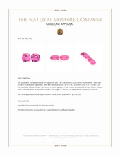 3.88 Ct.Tw.Total Carat Weight Pink Sapphire Pair from Ceylon (Sri Lanka) Appraisal