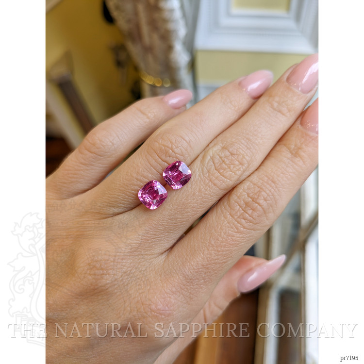 3.88 Ct.Tw. Pink Sapphire Pair from Ceylon (Sri Lanka)