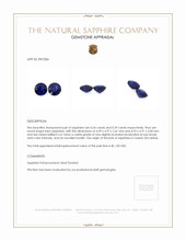 1.13 Ct.Tw.Total Carat Weight Blue Sapphire Pair from Ceylon (Sri Lanka) Appraisal