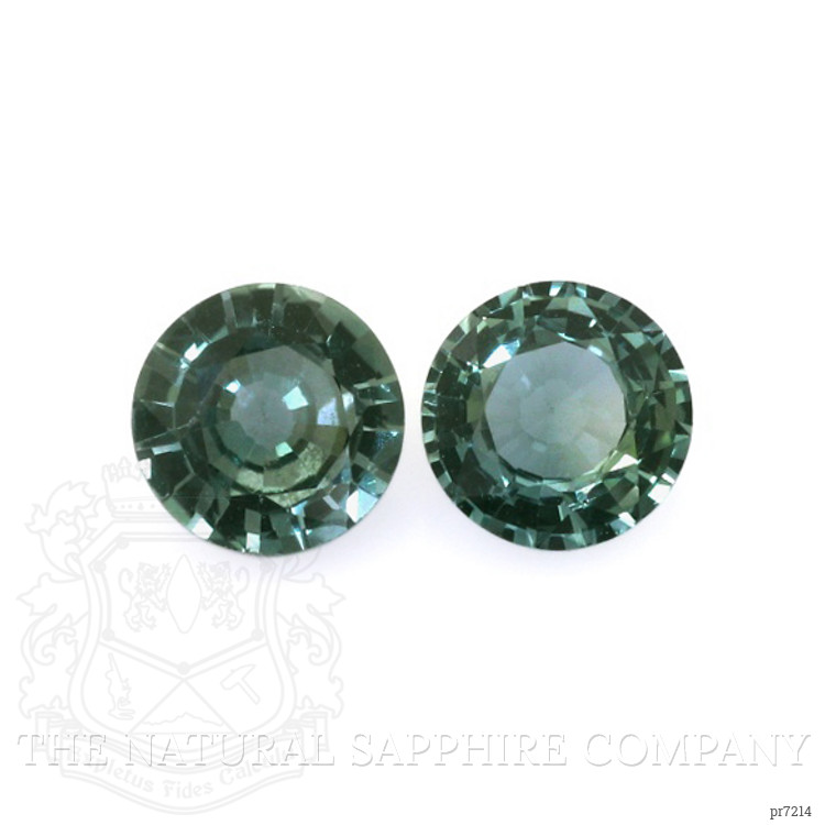 1.20 Ct.Tw. Bluish Green Sapphire Pair from Ceylon (Sri Lanka)