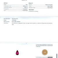 2.05 Ct.Tw.Total Carat Weight Ruby Pair from Mozambique Scan Report