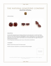 3.98 Ct.Tw.Total Carat Weight Malaya Garnet Pair from Tanzania Appraisal